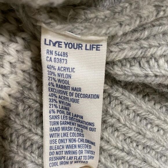 AMERICAN EAGLE GRAY SHORT-SLEEVE KNIT SWEATER - Picture 4 of 5